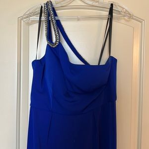Mac Duggal royal blue jumpsuit